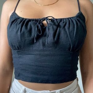 Brandy Melville Bustier Tie Front Top